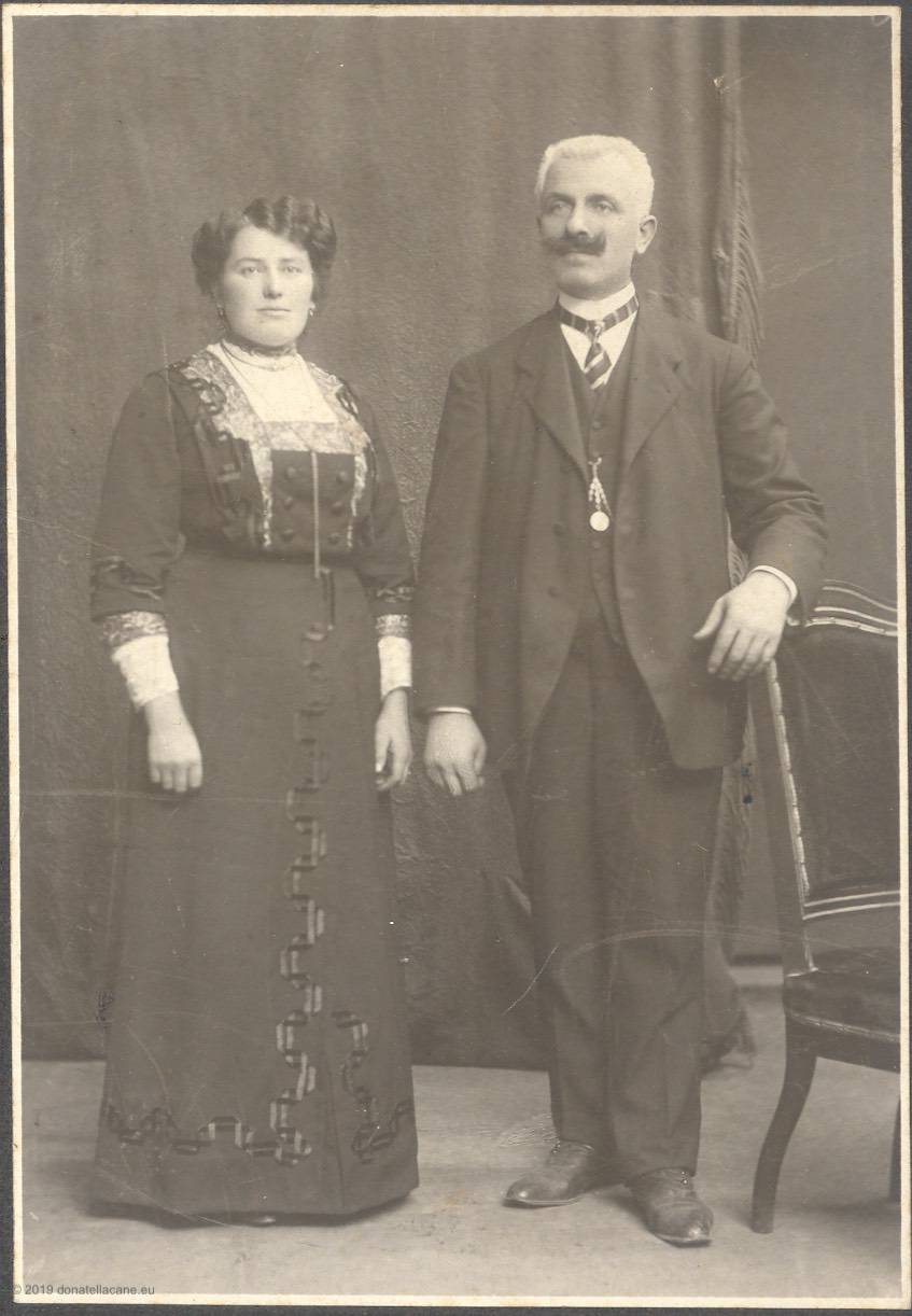 Giuseppe Ru, presumibilmente ritratto con la moglie Teresa Merlo.