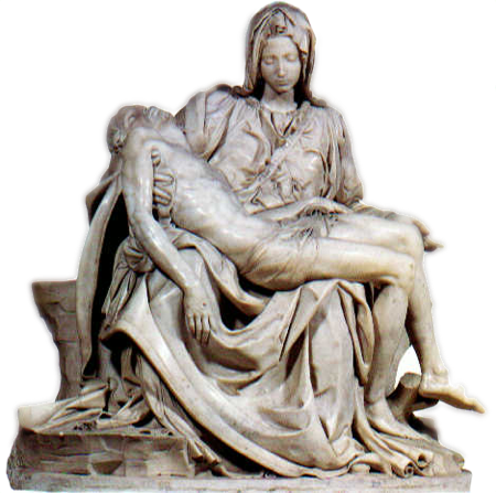 Davanti alla Pietà di Michelangelo